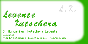 levente kutschera business card